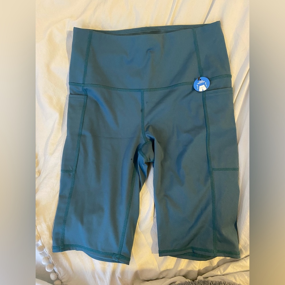 Skechers Teal Biker Shorts S